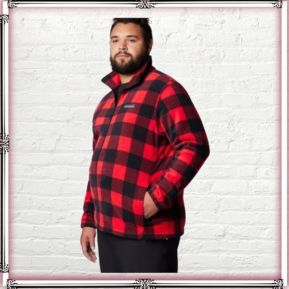 Choko x Snap-on Red & Black Plaid Fleece Work Wear Jacket Size 3XL